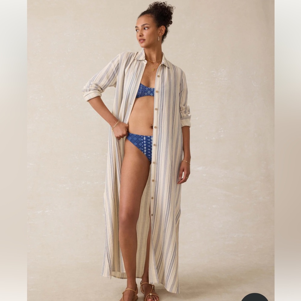 Faherty Dune Cotton Gauze Isla Shirtdress